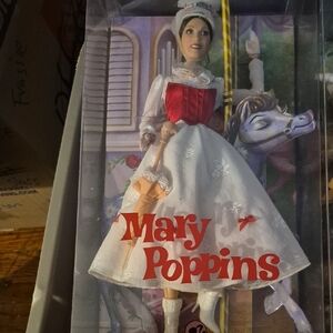 Mary Poppins Doll in Red and White Dress